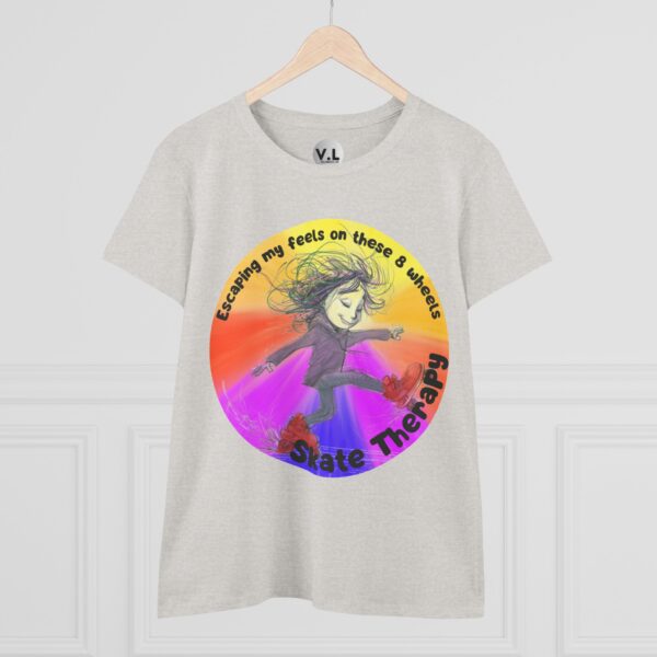 Escaping my Feels on These 8 Wheels Skate Therapy Shirt for roller skaters, Quad skaters