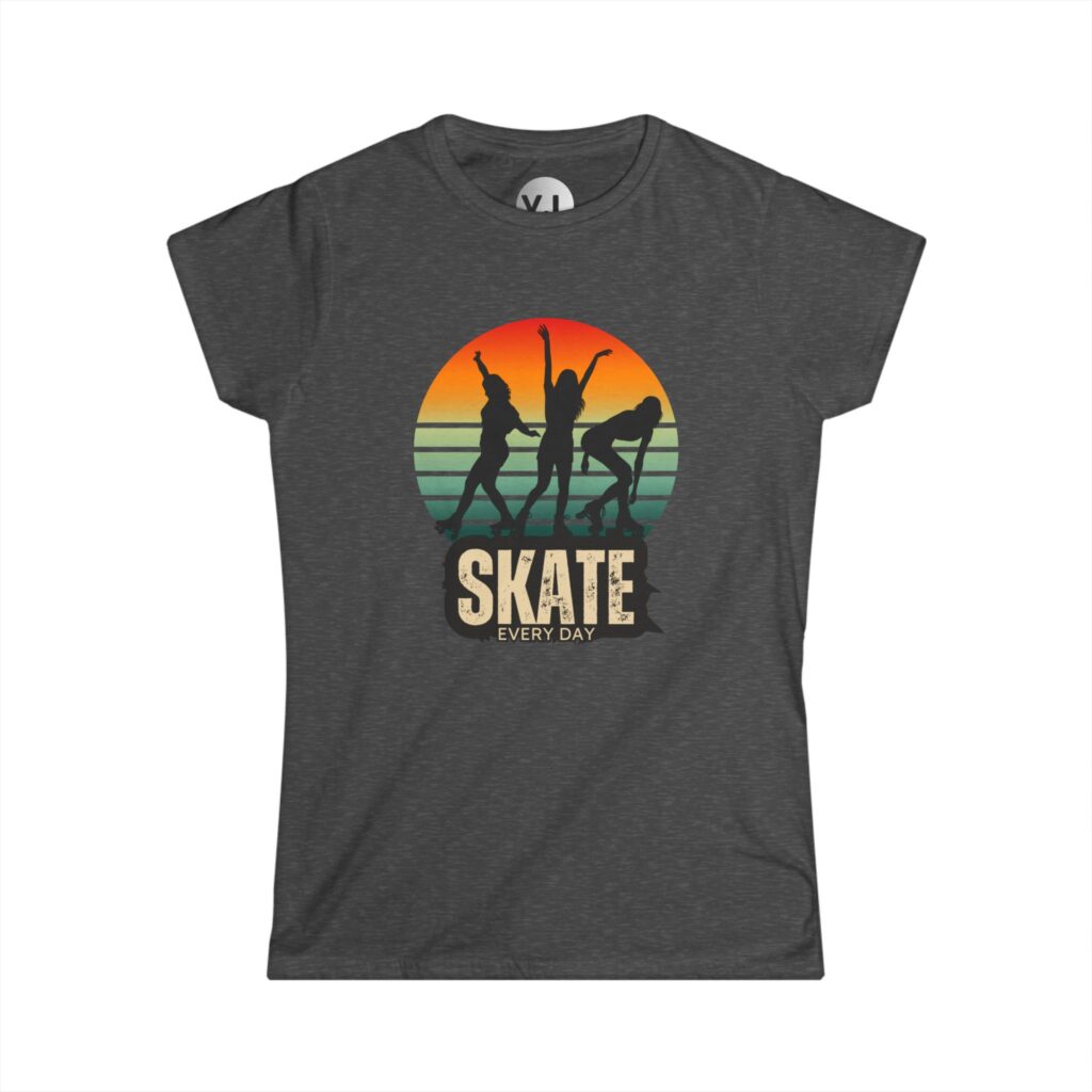 Skate shirt for rollerskaters, roller derby players and to wear to the roller rink.