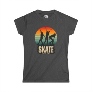 Skate shirt for rollerskaters, roller derby players and to wear to the roller rink.