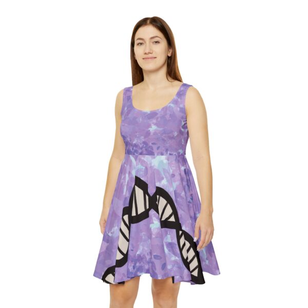 Pastel Purples Super comfy skater-style Green DNA dress for genealogists, geneticists, forensics, or adoptees