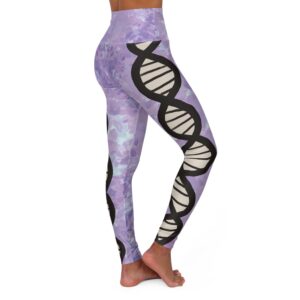 Pastel purple DNA leggings for genealogists and skaters - Image 4