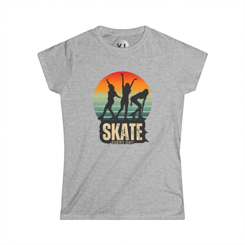 Skate shirt for rollerskaters, roller derby players and to wear to the roller rink.