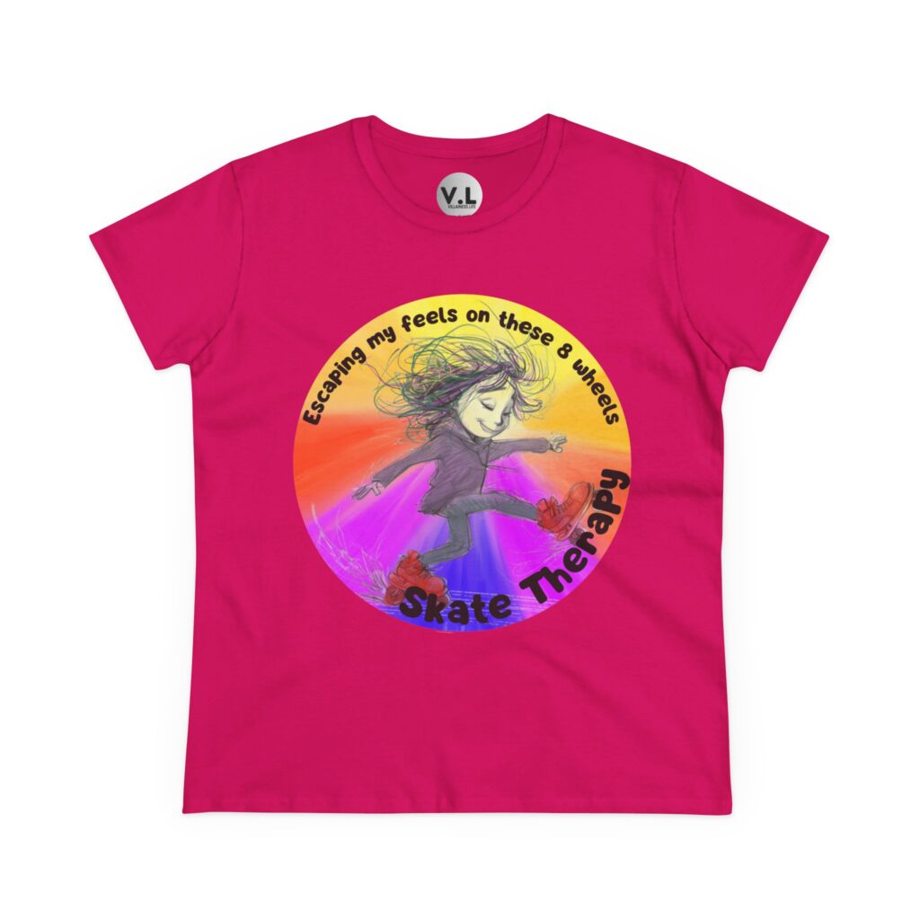 Escaping my Feels on These 8 Wheels Skate Therapy Shirt for roller skaters, Quad skaters