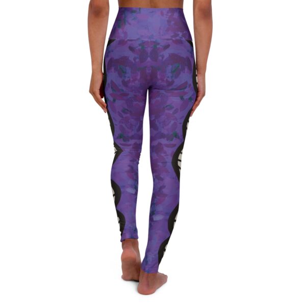 Indigo / purples high waisted DNA leggings for genealogists and rollerskaters