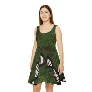 Super comfy skater-style Green DNA dress for genealogists, geneticists, forensics, or adoptees - Image 3