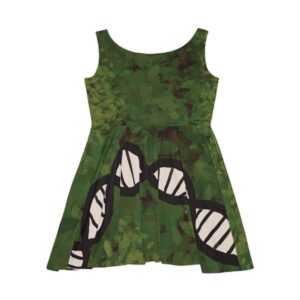 Super comfy skater-style Green DNA dress for genealogists, geneticists, forensics, or adoptees - Image 2