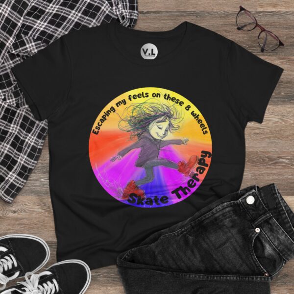 Escaping my Feels on These 8 Wheels Skate Therapy Shirt for roller skaters, Quad skaters