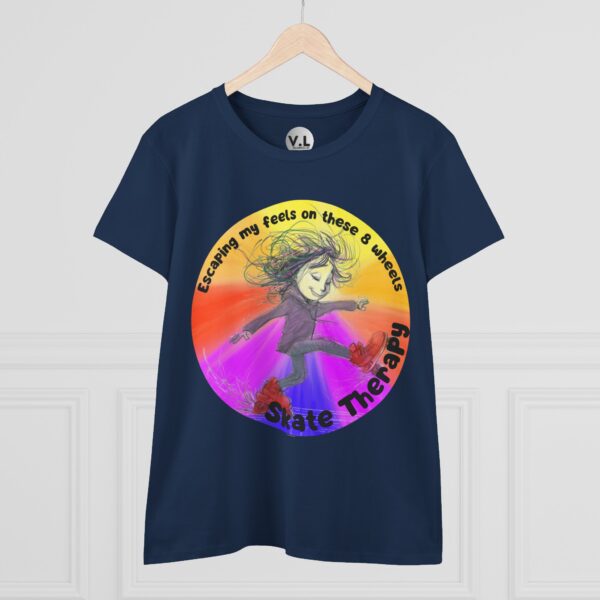 Escaping my Feels on These 8 Wheels Skate Therapy Shirt for roller skaters, Quad skaters