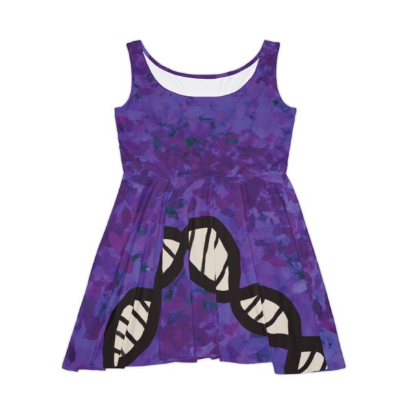 Super comfy skater-style Deep Purple DNA dress for genealogists, geneticists, forensics, or adoptees
