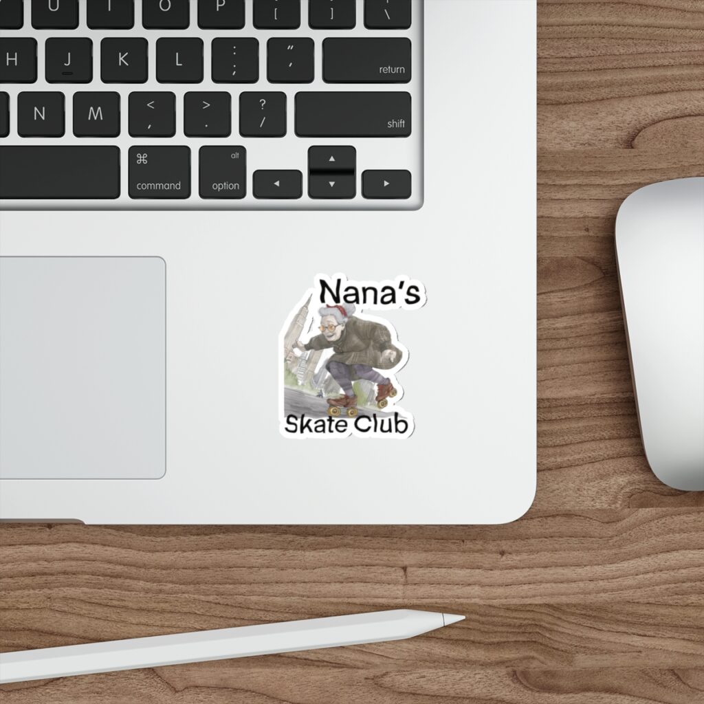 Nana’s Skate Club helmet sticker for roller skaters, quad skaters
