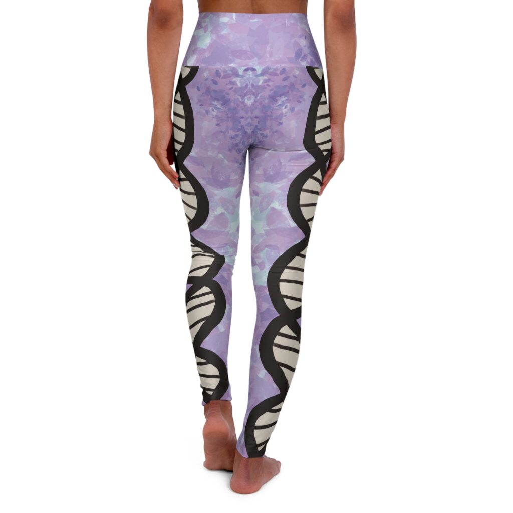 Pastel purple DNA leggings for genealogists and skaters