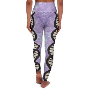 Pastel purple DNA leggings for genealogists and skaters - Image 2