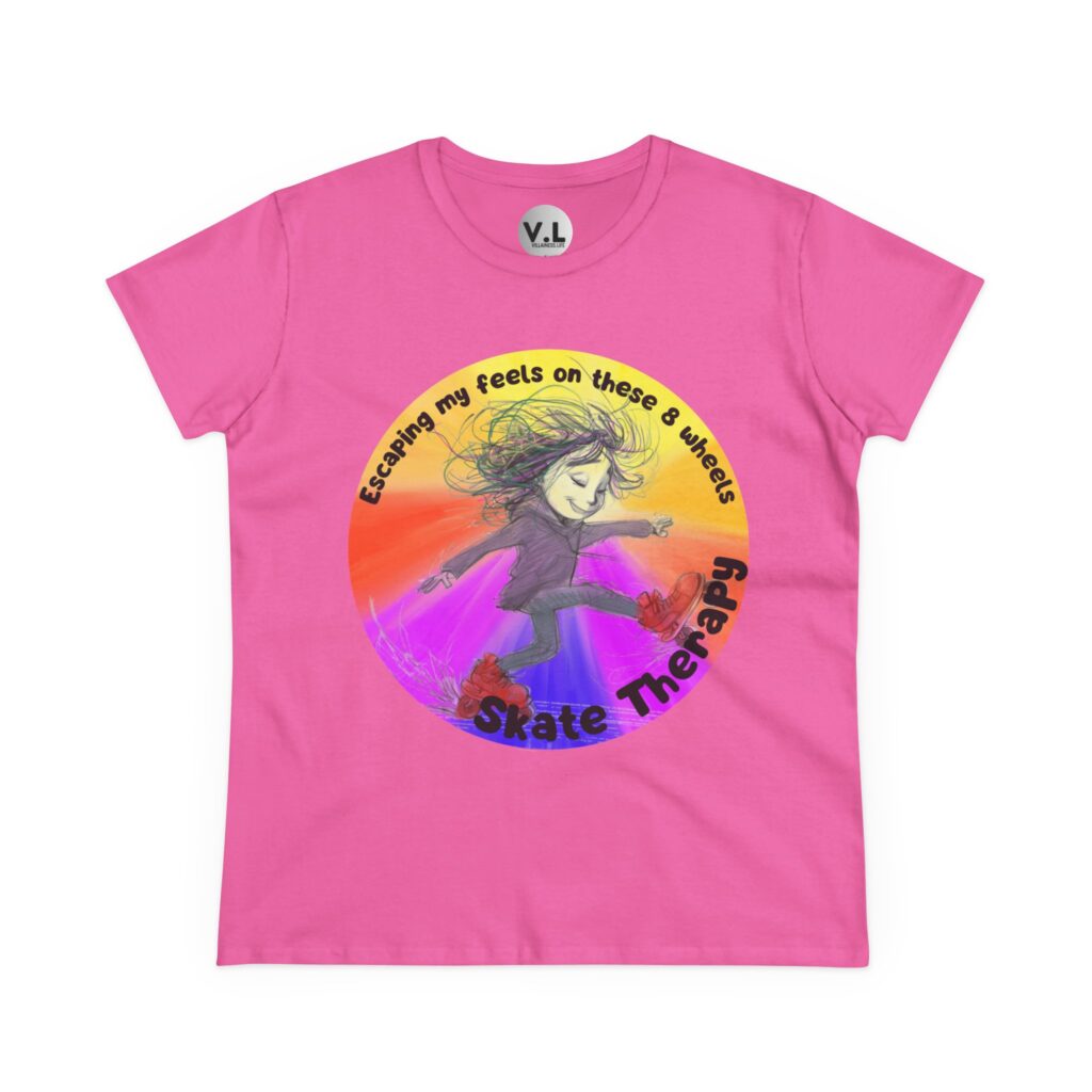 Escaping my Feels on These 8 Wheels Skate Therapy Shirt for roller skaters, Quad skaters
