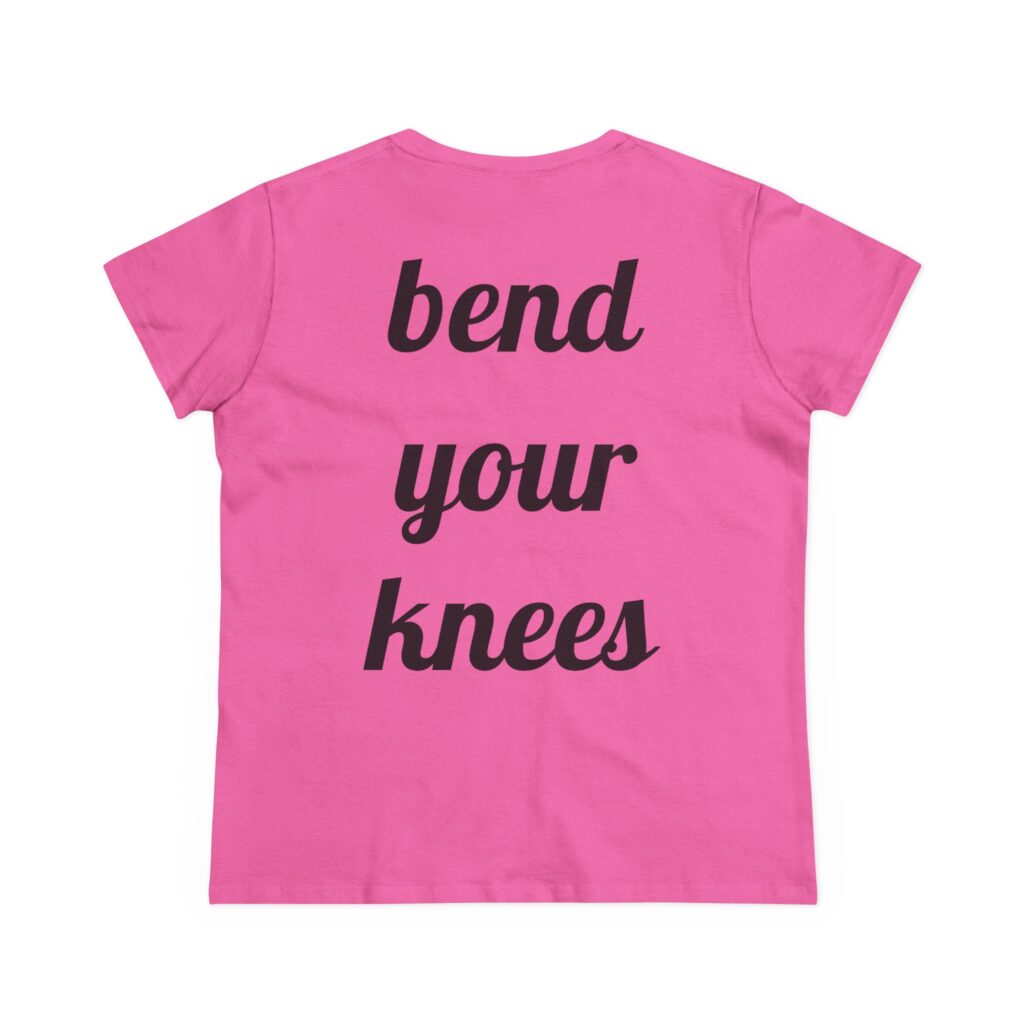 Nana's Skate Club front logo shirt with backside advising everyone to "Bend Your Knees" probably because Nana is sick of watching people fall down