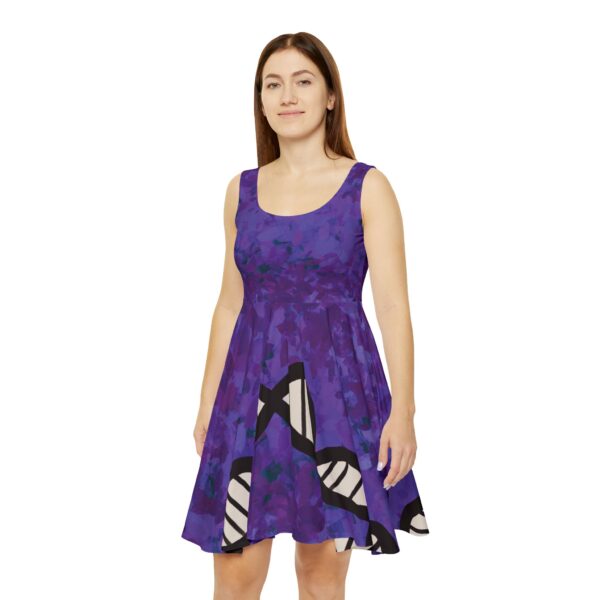Super comfy skater-style Deep Purple DNA dress for genealogists, geneticists, forensics, or adoptees