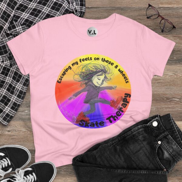 Escaping my Feels on These 8 Wheels Skate Therapy Shirt for roller skaters, Quad skaters