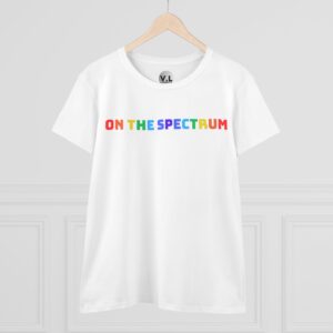 On the Spectrum - Adorable rainbow lettering shirt designed for folks on both spectrums. Are you a double rainbow? - Image 2