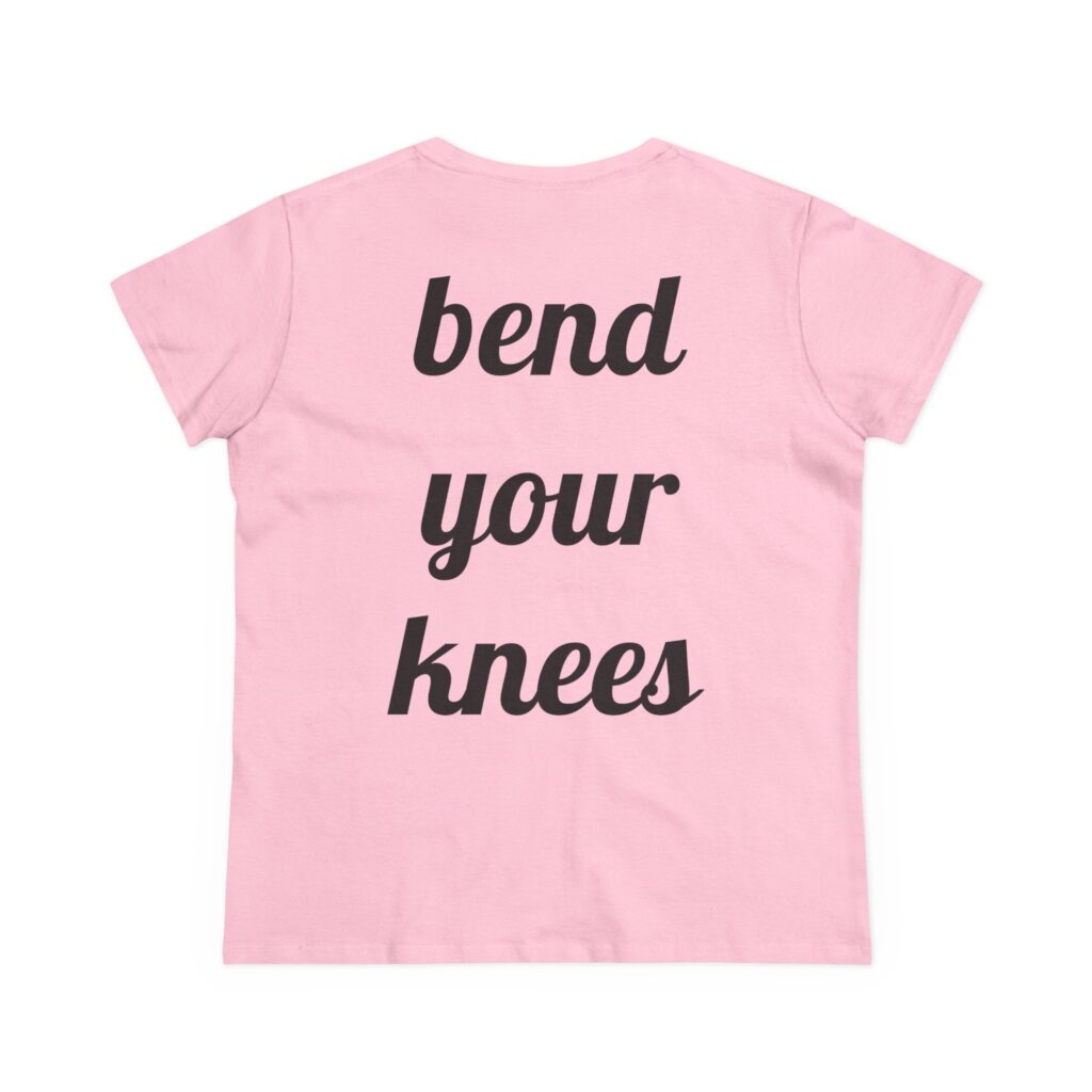 Nana's Skate Club front logo shirt with backside advising everyone to "Bend Your Knees" probably because Nana is sick of watching people fall down