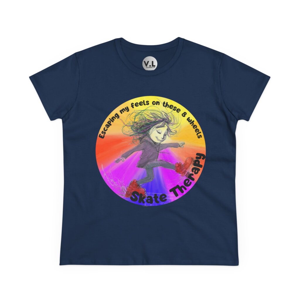 Escaping my Feels on These 8 Wheels Skate Therapy Shirt for roller skaters, Quad skaters