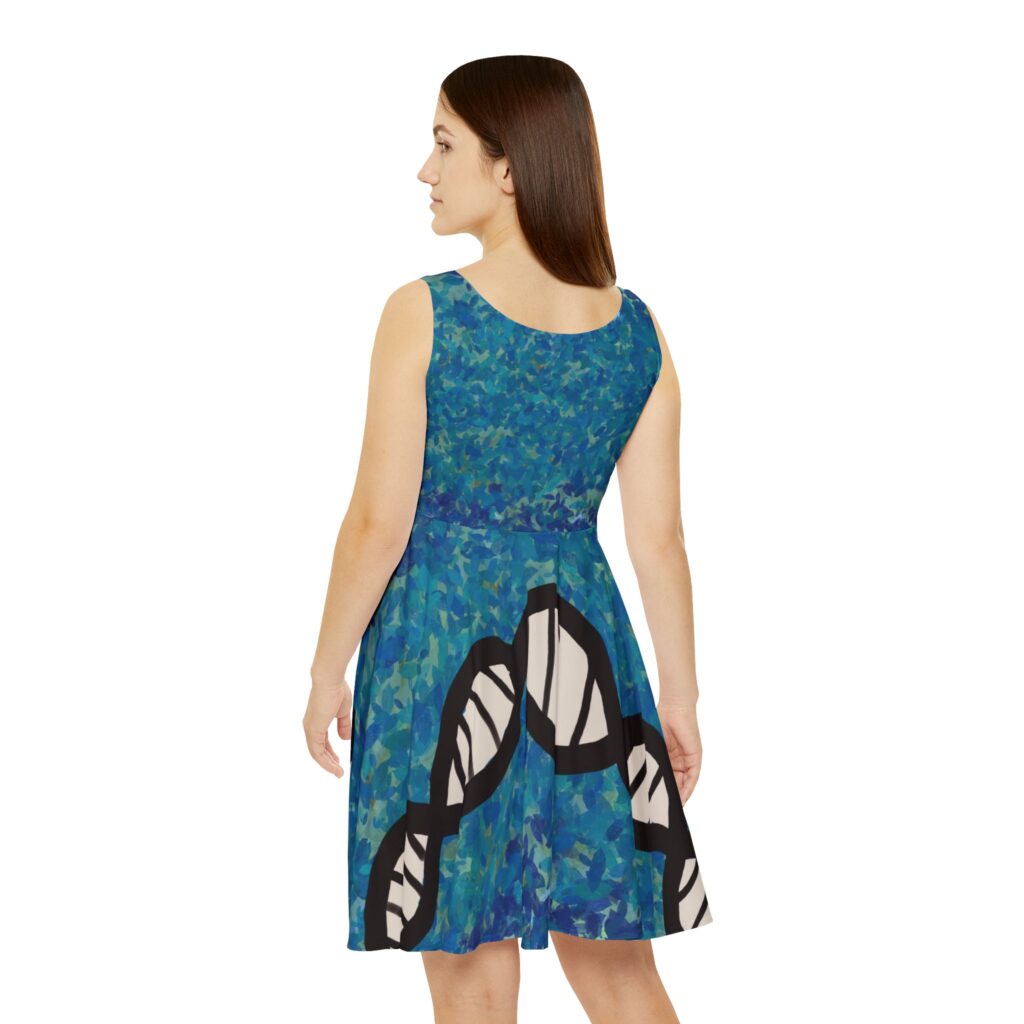 Super comfy skater-style Blues DNA dress for genealogists, geneticists, forensics, or adoptees