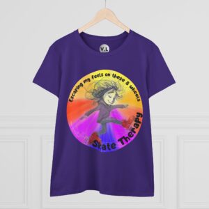 Escaping my Feels on These 8 Wheels Skate Therapy Shirt for roller skaters, Quad skaters - Image 20