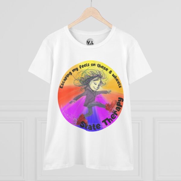 Escaping my Feels on These 8 Wheels Skate Therapy Shirt for roller skaters, Quad skaters