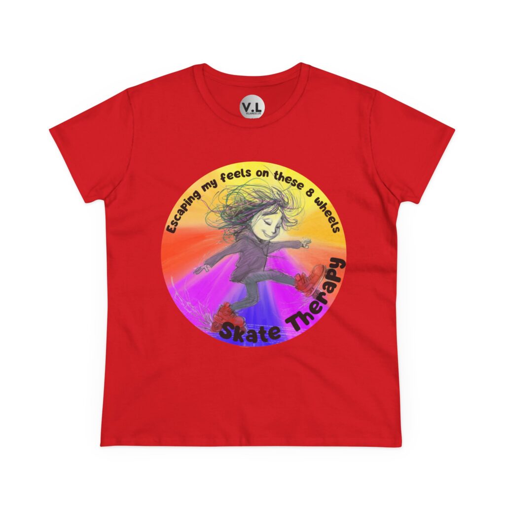 Escaping my Feels on These 8 Wheels Skate Therapy Shirt for roller skaters, Quad skaters