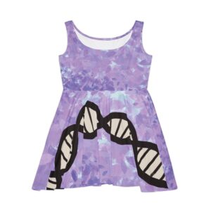 Pastel Purples Super comfy skater-style Green DNA dress for genealogists, geneticists, forensics, or adoptees