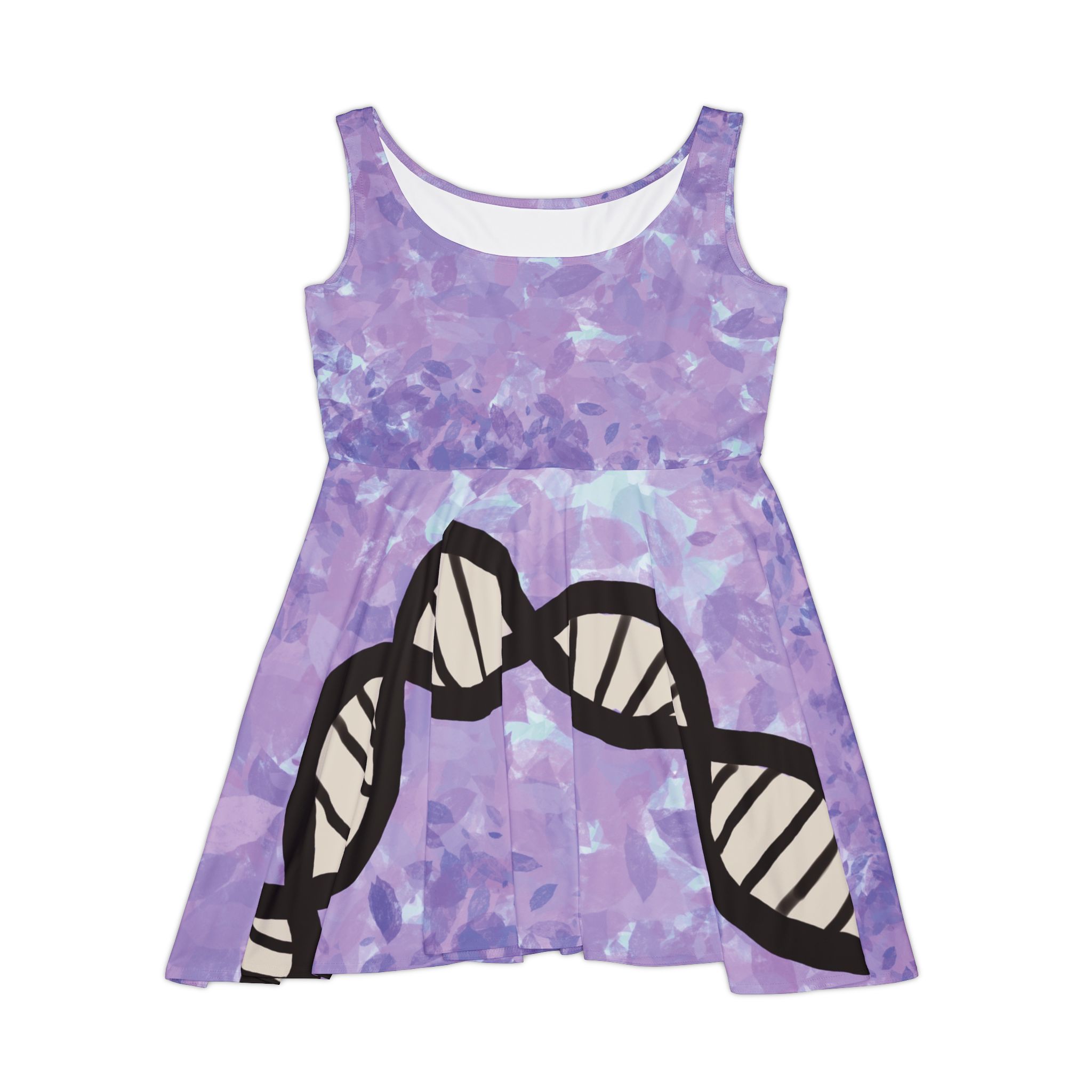 Pastel Purples Super comfy skater-style Green DNA dress for genealogists, geneticists, forensics, or adoptees