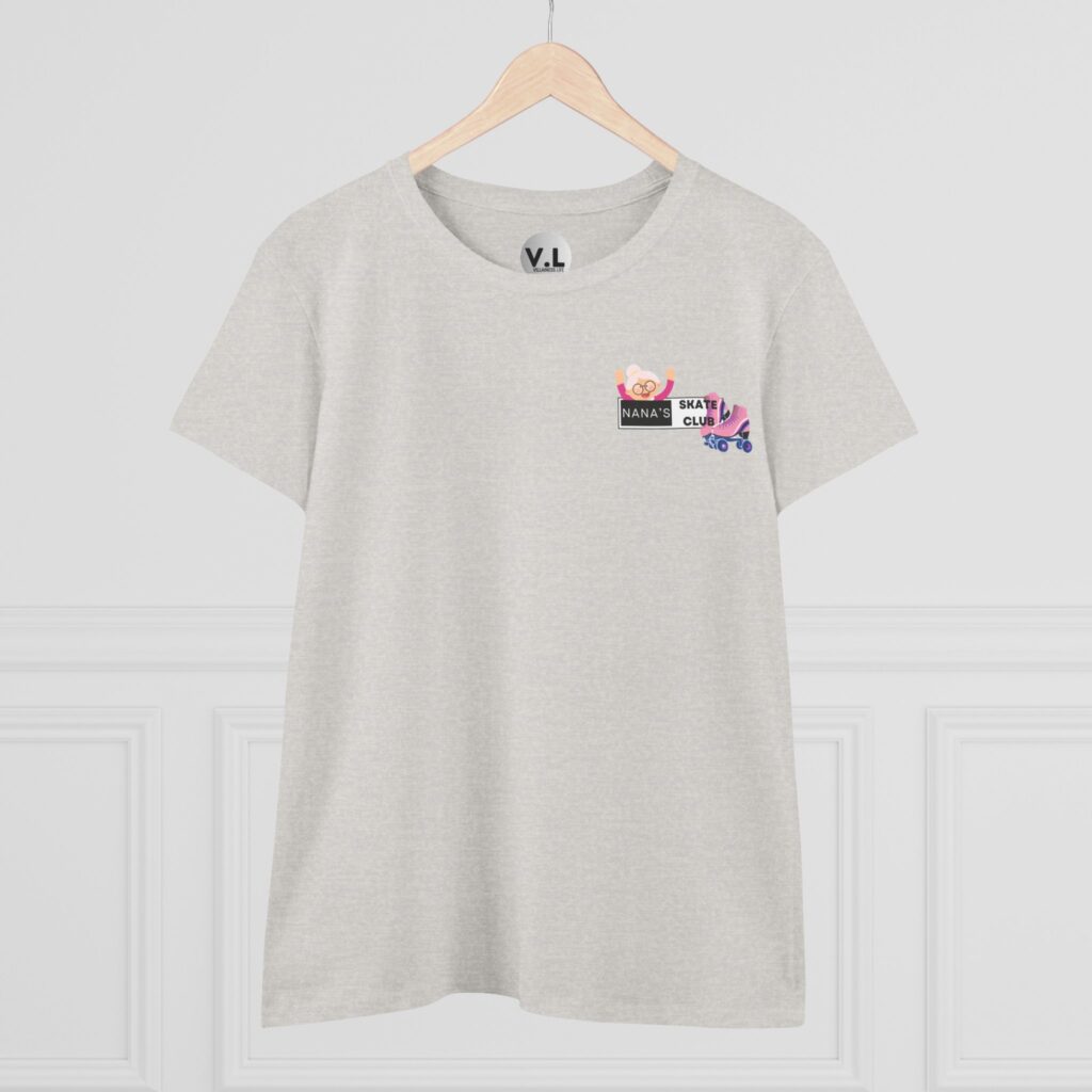 Nana's Skate Club front logo shirt with backside advising everyone to "Bend Your Knees" probably because Nana is sick of watching people fall down
