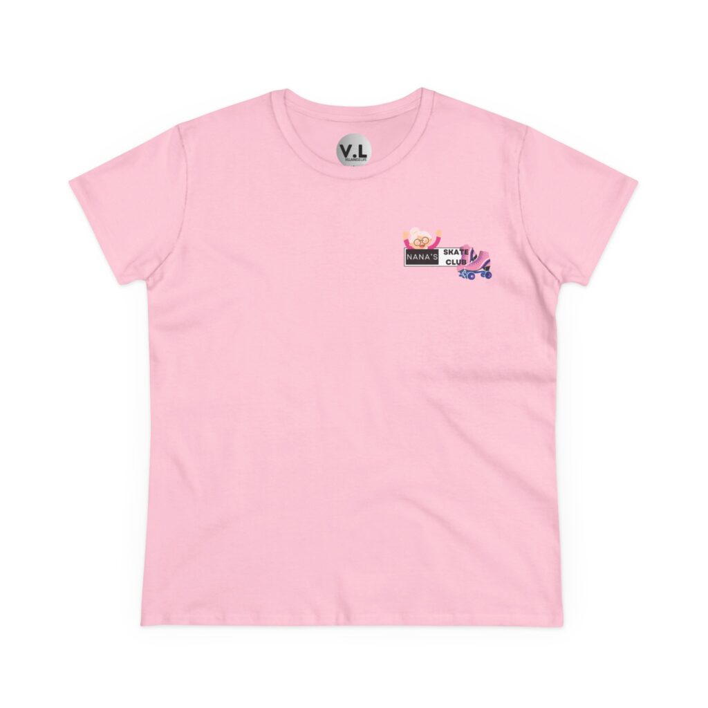 Nana's Skate Club front logo shirt with backside advising everyone to "Bend Your Knees" probably because Nana is sick of watching people fall down