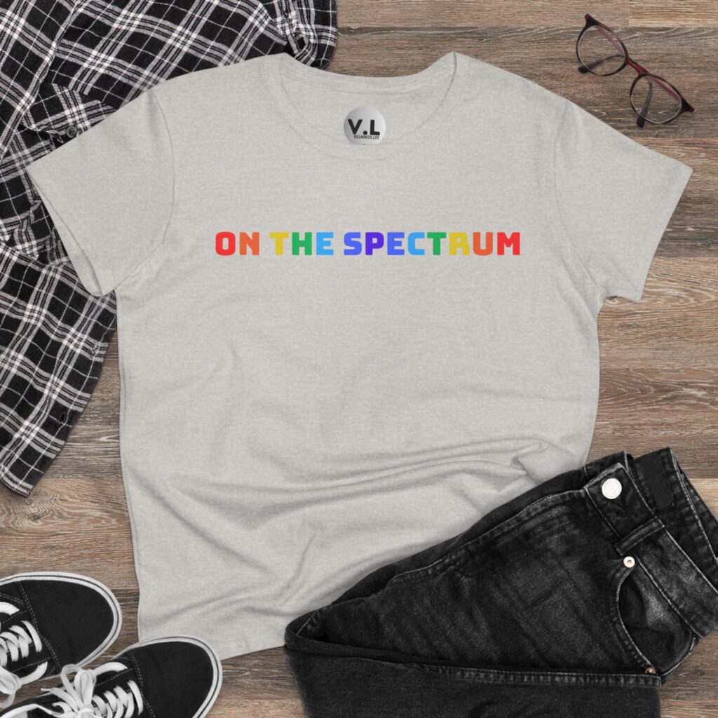 On the Spectrum - Adorable rainbow lettering shirt designed for folks on both spectrums. Are you a double rainbow?