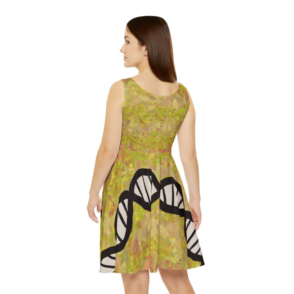 Sunshine Yellow Super comfy skater-style DNA dress for genealogists, geneticists, forensics, or adoptees