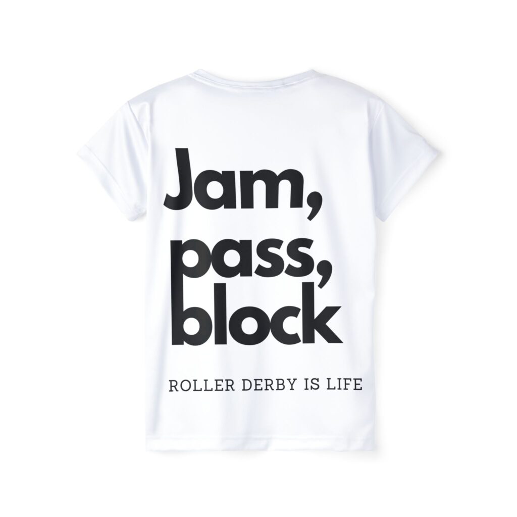 Jam Pass Block Roller derby Jammer shirt for roller derby, roller rink, roller skating shirts for women's roller derby