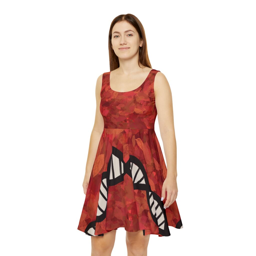 Super comfy skater-style Red DNA dress for genealogists, geneticists, forensics, or adoptees
