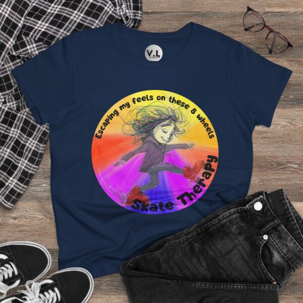 Escaping my Feels on These 8 Wheels Skate Therapy Shirt for roller skaters, Quad skaters