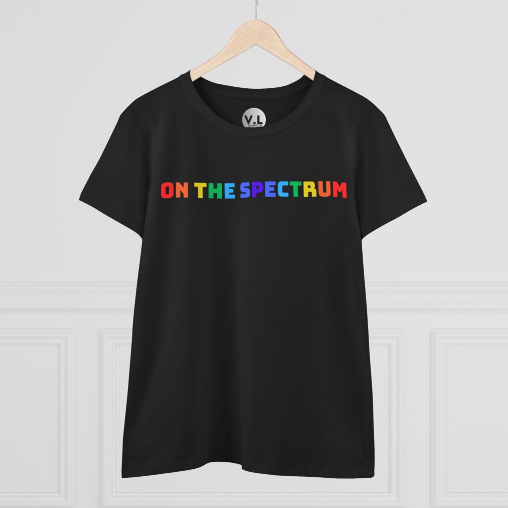 On the Spectrum - Adorable rainbow lettering shirt designed for folks on both spectrums. Are you a double rainbow?