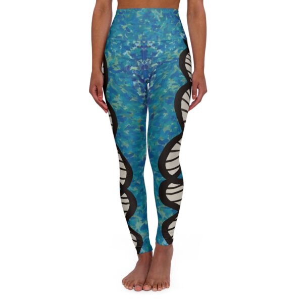 Heavenly blues DNA themed leggings for genealogists, geneticists, science lovers and comfy humans