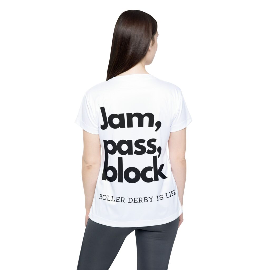 Jam Pass Block Roller derby Jammer shirt for roller derby, roller rink, roller skating shirts for women's roller derby