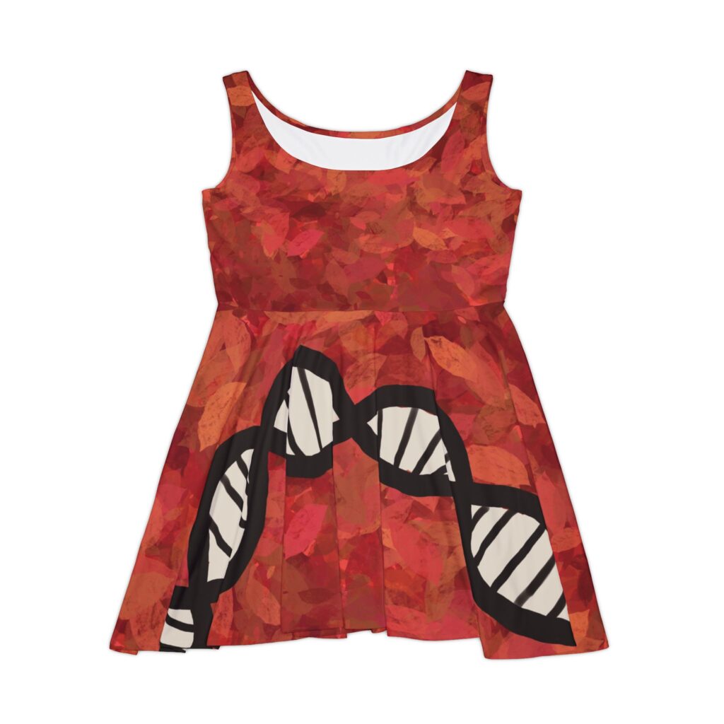 Super comfy skater-style Red DNA dress for genealogists, geneticists, forensics, or adoptees