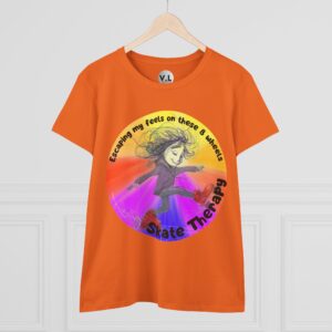 Escaping my Feels on These 8 Wheels Skate Therapy Shirt for roller skaters, Quad skaters - Image 11