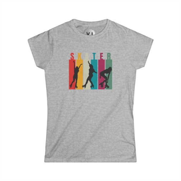 Colorful Roller Skater Shirt with Dynamic Silhouettes shirt to wear to the roller rink and to watch your friend play roller derby