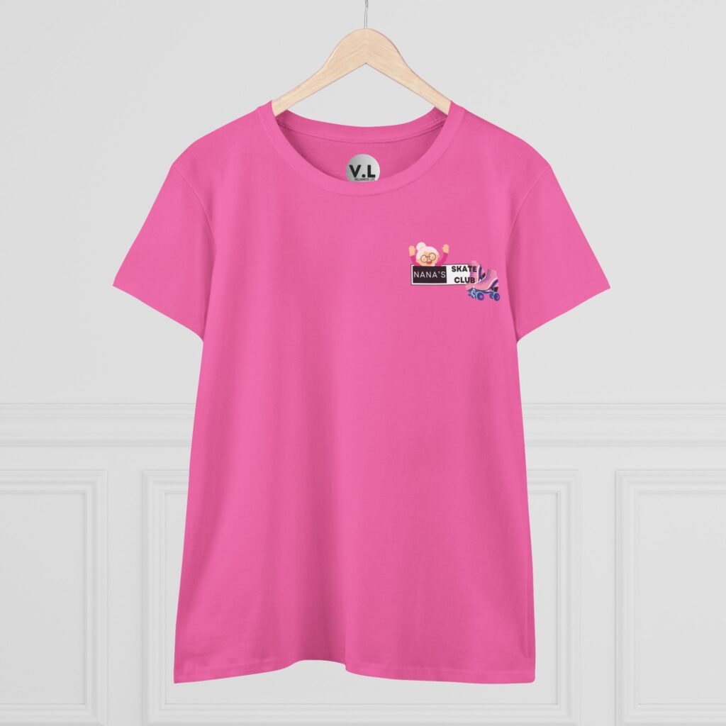 Nana's Skate Club front logo shirt with backside advising everyone to "Bend Your Knees" probably because Nana is sick of watching people fall down
