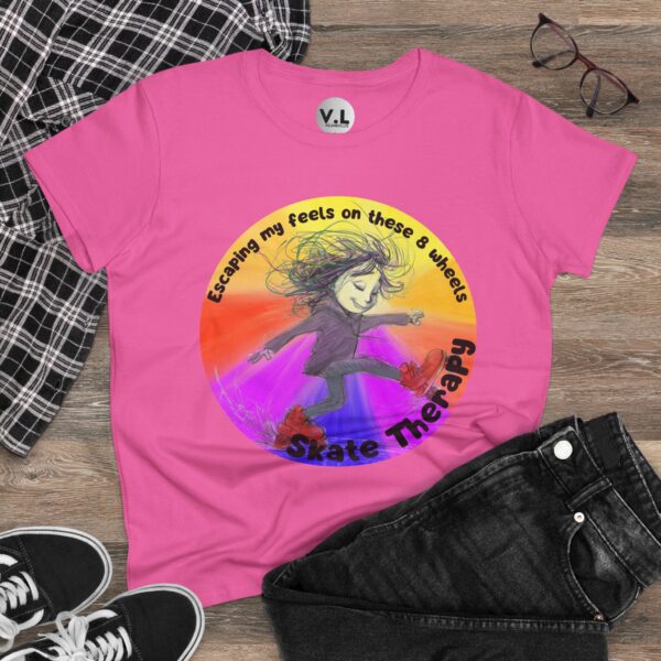 Escaping my Feels on These 8 Wheels Skate Therapy Shirt for roller skaters, Quad skaters