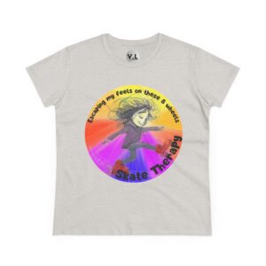 Escaping my Feels on These 8 Wheels Skate Therapy Shirt for roller skaters, Quad skaters - Image 4