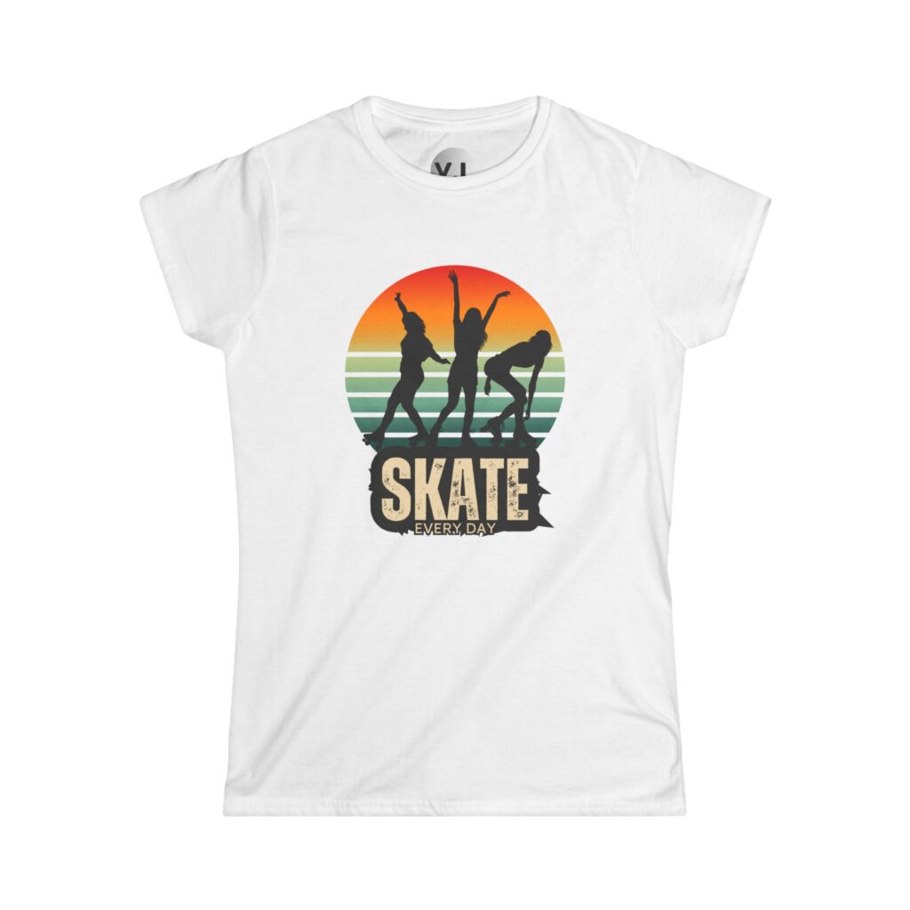 Skate shirt for rollerskaters, roller derby players and to wear to the roller rink.