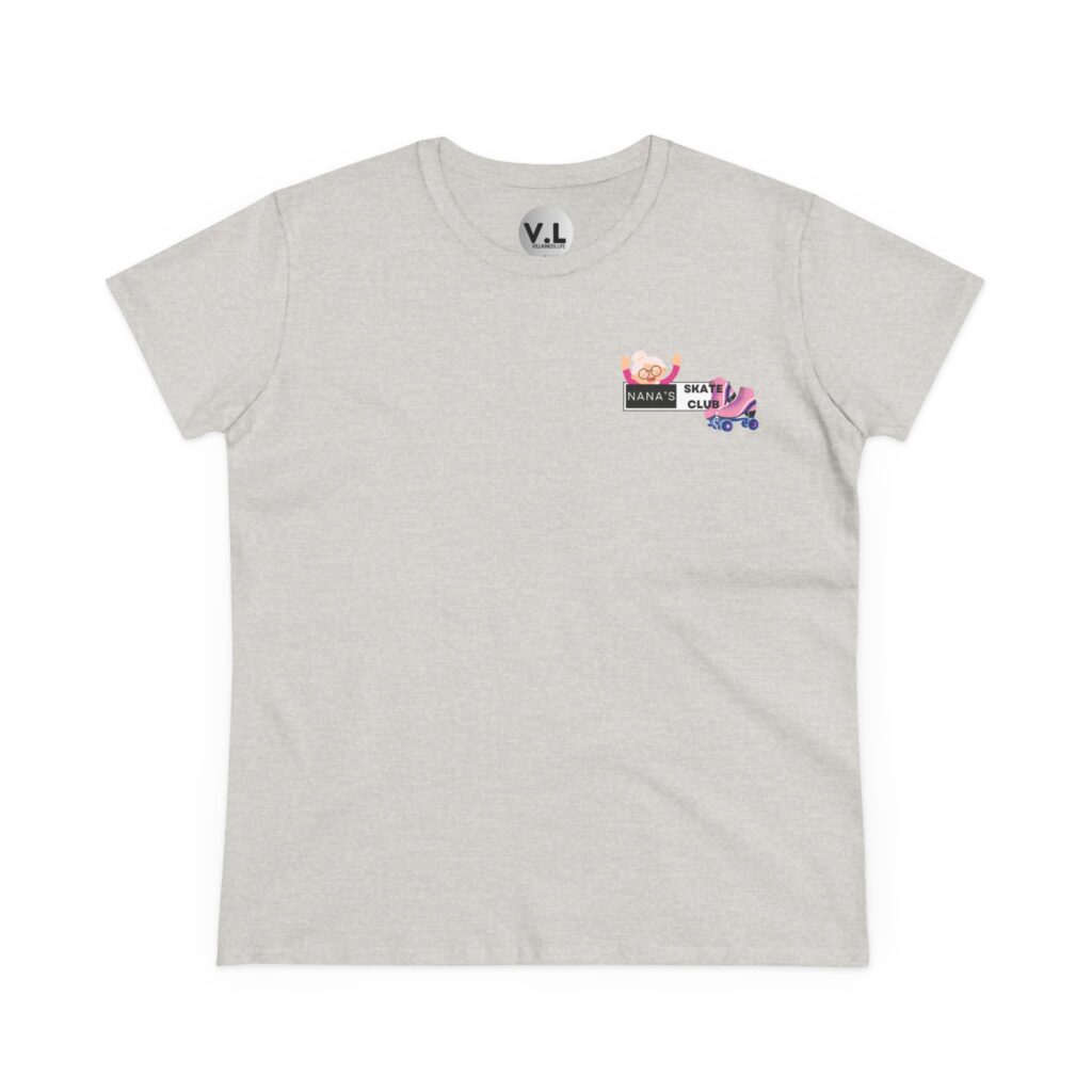 Nana's Skate Club front logo shirt with backside advising everyone to "Bend Your Knees" probably because Nana is sick of watching people fall down