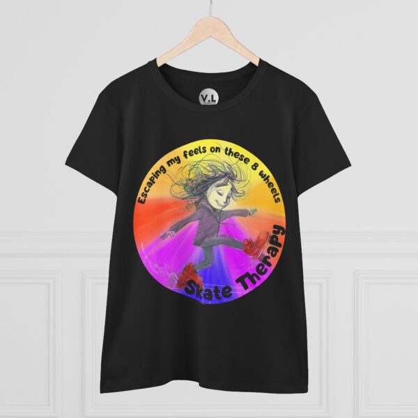 Escaping my Feels on These 8 Wheels Skate Therapy Shirt for roller skaters, Quad skaters