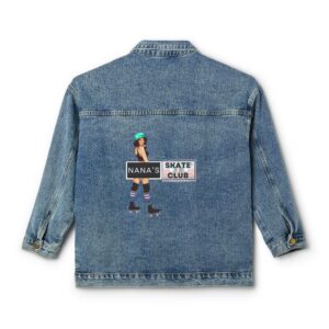 Nana's Skate Club - Denim jacket for your rollerskating patch collection or pin collection from rollerskating rinks