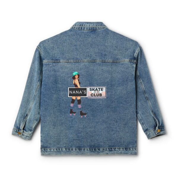 Nana's Skate Club - Denim jacket for your rollerskating patch collection or pin collection from rollerskating rinks